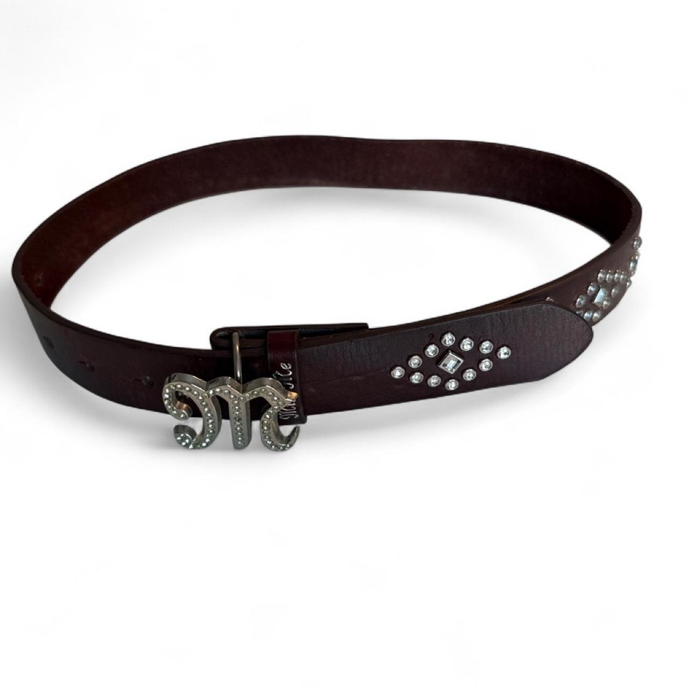 Miss Me Kids M/L 32" long rhinestone embellished Brown Belt